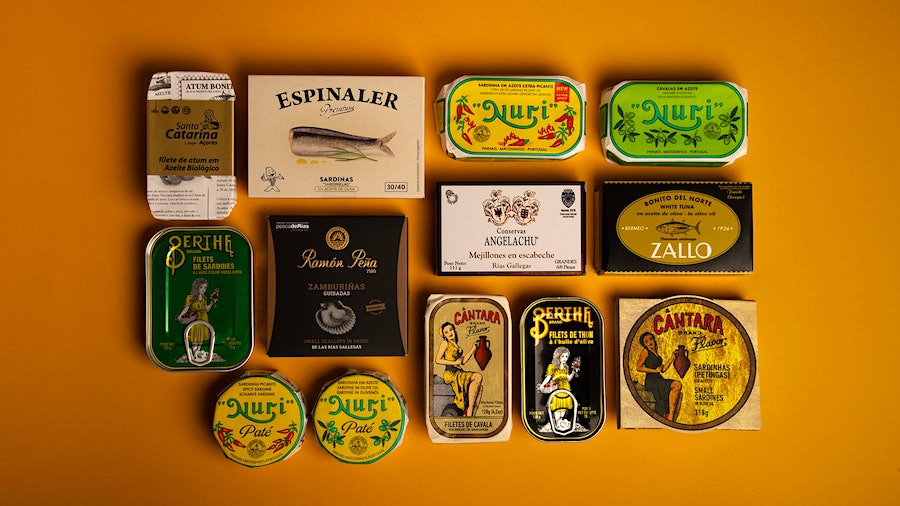 Collection Of Tinned Fish From Spain And Portugal
